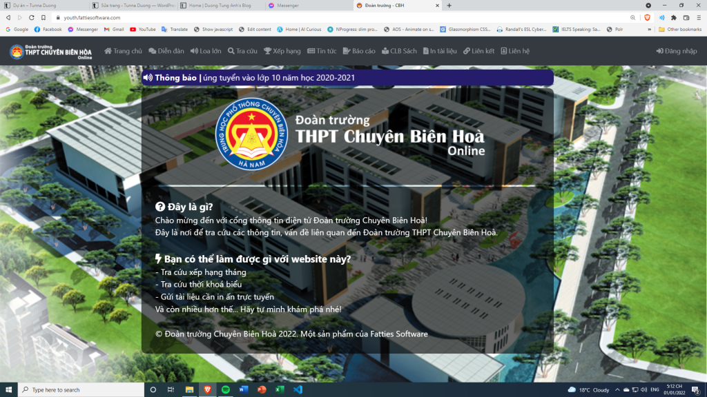 Đoàn trường THPT Chuyên Biên Hòa Online